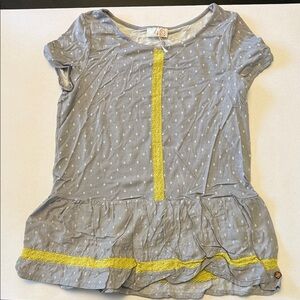 Matilda Jane Gray Tee with Yellow Trim
